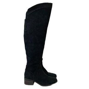 Vince Camuto Karinda Over the Knee Boots in Black Boho Festival Size 6 Gothic